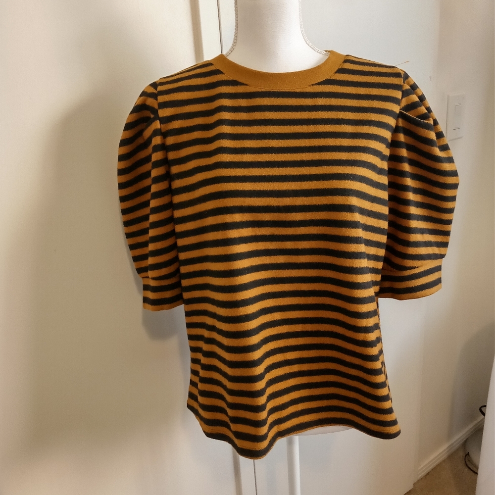 Who what Wear Women's  puff sleeve  blouse Bronze XL